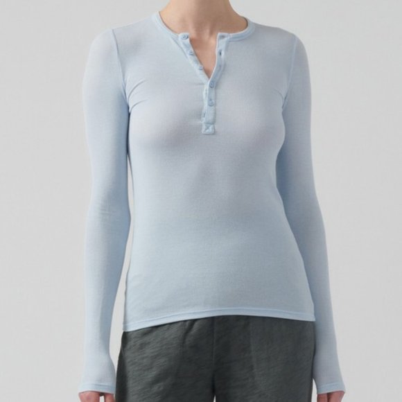 ATM Anthony Thomas Melillo Modal Rib Long Sleeve Henley - Picture 3 of 7